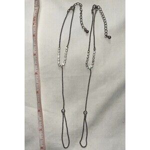 VTG Silver Tone Rhinestone Finger/Hand Ring Chain Bracelets Pair Of 2